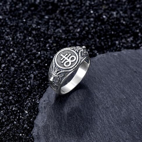 Santanic Ring for Men Size 9/10/11 In 925 Sterling Silver in Kuwait