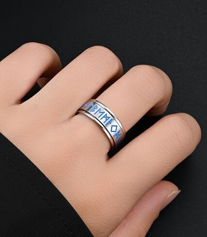King Ring 8mm Viking Spinner Rings – Ultra Polished Fidget Rings for Men & Women – Designed in USA in Saudi Arabia