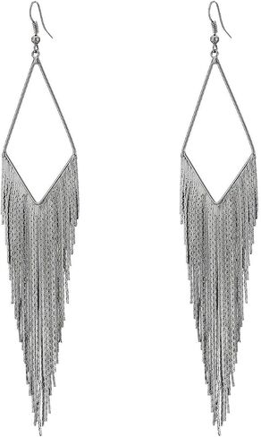 GUESS Basic Fringe Linear Drop Earrings in Kuwait