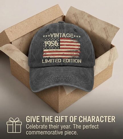 70th Birthday Gifts for Men Women,Vintage 1956 Hat,70th Birthday Decorations,Adjustable Cap-Gift for Dad, Mom in Saudi Arabia