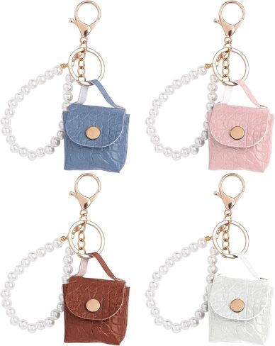 4 Pack Mini Backpack Handbag Keychain Cute Mini Coin Wallet Purse Keychains Bag Charms for Women (4 Colors) in Saudi Arabia