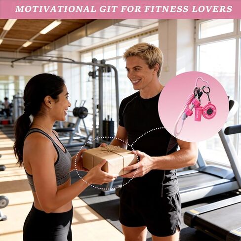 Gym Keychain, Gym Bag Accessories, With Durable Design, Stylish Pink Gym Accessories for Women and Men, Fitness Enthusiasts Bag Decoration in Saudi Arabia