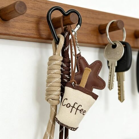 Coffee Cup Bag Charms,With Star Knots Handbags Car Keys Soft Accessories,Birthday Gifts For Bestie,Coworker & Coffee Lovers in Kuwait