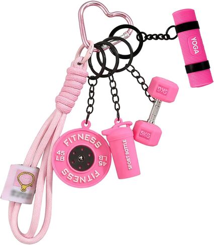 Gym Keychain Set, Gym Keychain for Women, Fitness Keychain, Motivational Gift for Gym Trainers and Sports Lovers in Saudi Arabia