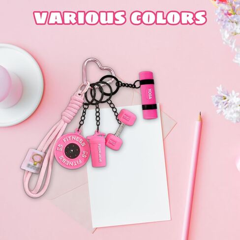 Gym Keychain Set, Gym Keychain for Women, Fitness Keychain, Motivational Gift for Gym Trainers and Sports Lovers in Saudi Arabia