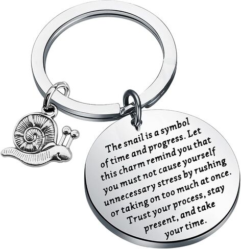 MAOFAED Snail Keychain - Inspirational Gift: The Snail Symbolizes Time & Progress in Kuwait
