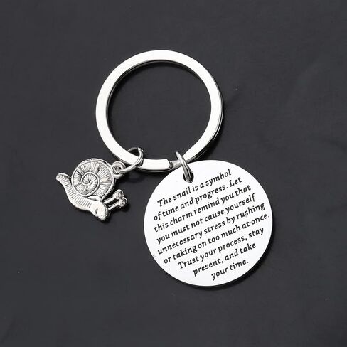 MAOFAED Snail Keychain - Inspirational Gift: The Snail Symbolizes Time & Progress in Kuwait