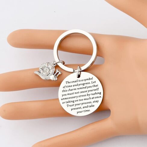 MAOFAED Snail Keychain - Inspirational Gift: The Snail Symbolizes Time & Progress in Kuwait