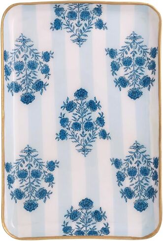 Mud Pie Metal Floral Stripe Pattern Tidbit in Saudi Arabia