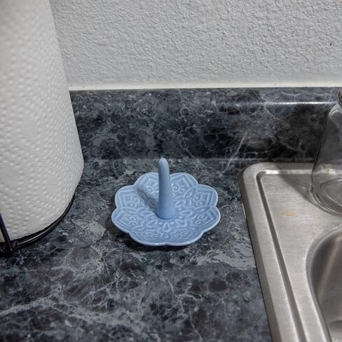 Ceramic Blue Mandala Ring Holder Decorative Jewelry Holder/Trinket Tray Engagement Christmas Wedding Birthday Gifts for Women in Saudi Arabia