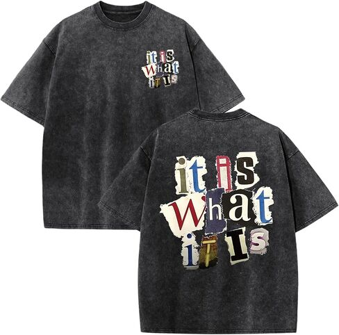 Boys Graphic Tees Vintage It is What It is Tshirts for Tween Boys Funny Saying Shirts Short Sleeve Loose Tee Tops in Saudi Arabia