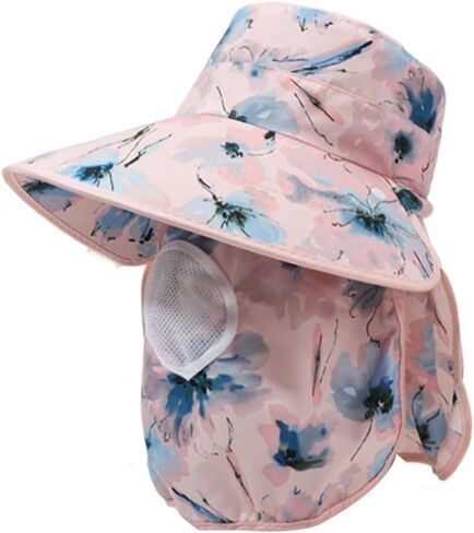 OULIGET Floral Sun Hats UV Protection,Womens Foldable Fishing Hat,Wide Brim Bucket Hats for Fishing Hiking Garden Beach in Saudi Arabia