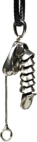 Fun Stand Up Alloy Pendant Necklace - Funny Male Organ Model, Novelty Erectable Jewelry Gag Gift for Adults in Kuwait