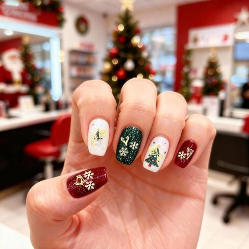 Naler 1200 PCS Tiny Christmas Ornaments for Crafts - 0.2 Inch Metal Embellishments for DIY Crafts, Scrapbooking, Nail Art Accessories, Decorations & Card Making Supplies in Kuwait