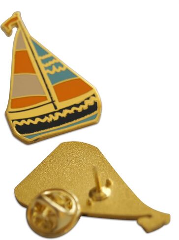 مركب شراعي Novel Merk - دبوس طية صدر السترة للبحرية واليخوت، ودبوس قبعة وربطة عنق مع قابض خلفي 3 قطع in Kuwait