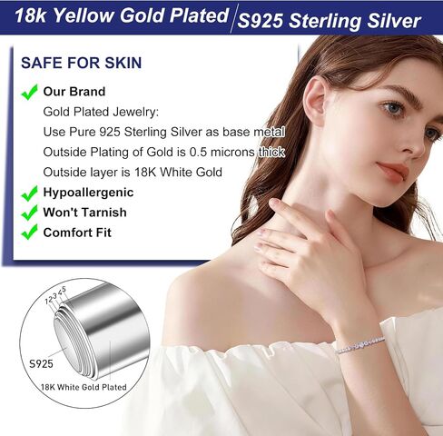 Moissanite Tennis Heart Bracelet for Women S925 Sterling Silver D Color VVS1 Round Cut Adjustable Moissanite Bracelets 5-9.5inch in Saudi Arabia