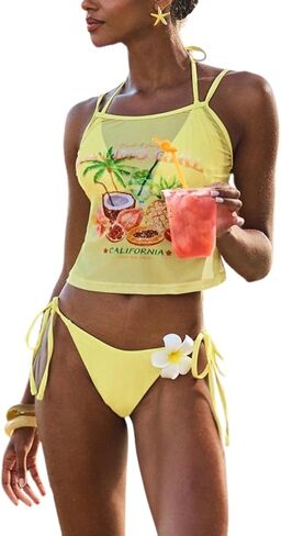 Verdusa Womens Tankini Bathing Suits 3 Piece Sets Lightweight Cover Up for Summer Beach Vacation in Saudi Arabia