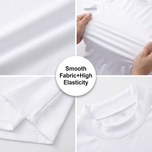 Men Mock Neck T-Shirt Short Sleeve Turtleneck Stretchy Pullover Top Sports Solid Tee in Kuwait