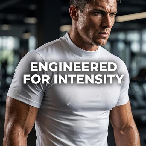 Men Mock Neck T-Shirt Short Sleeve Turtleneck Stretchy Pullover Top Sports Solid Tee in Kuwait