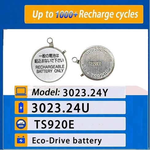 3023.24Y Battery, TS920E Replacement Battery Compatible with Seiko Capacitor for Seiko fit Caliber VS32 V142 V145 V157 V158 V14J 3023.24Y in Saudi Arabia