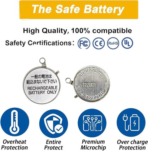 3023.24Y Battery, TS920E Replacement Battery Compatible with Seiko Capacitor for Seiko fit Caliber VS32 V142 V145 V157 V158 V14J 3023.24Y in Saudi Arabia