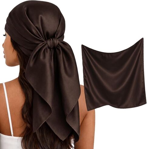 Satin Head Scarf for Women – 35 Inches Square Scarf, Sleeping Hair Wrap Bandana in Saudi Arabia