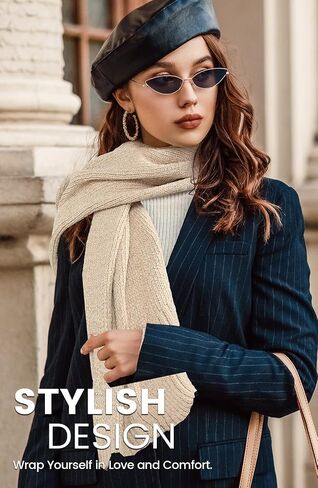 Pleneal Scarf for Women,Soft Chenille Winter Scarves, Womens Warm Thick Scarf for Cold Weather,Pink in Saudi Arabia