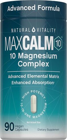 Natural Vitality MaxCalm Magnesium Complex Capsules | Advanced Formula & Enhanced Absorption | Gluten Free & Vegan Supplement | 90 Count in Saudi Arabia