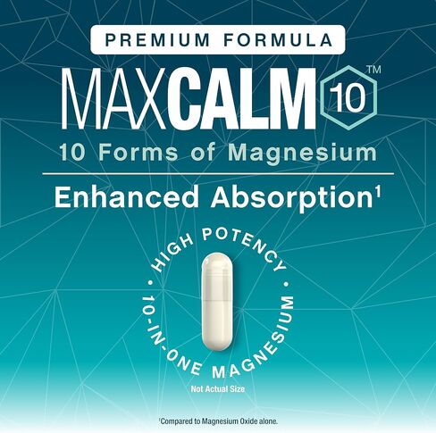 Natural Vitality MaxCalm Magnesium Complex Capsules | Advanced Formula & Enhanced Absorption | Gluten Free & Vegan Supplement | 90 Count in Saudi Arabia