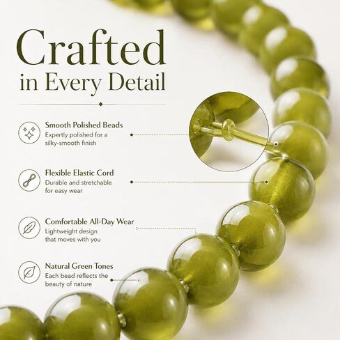 Rainbow Hematite & Peridot Beaded Single Wrap Bracelet for Women, Handmade Elastic Stretch Crystal Bracelet, Daily Wear Jewelry in Kuwait