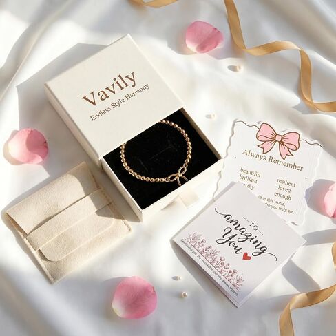 Meaningful Gifts Bracelet for Women Birthday - Bow Beaded Bracelets Always Remember Gifts for Daughter Sister in Saudi Arabia