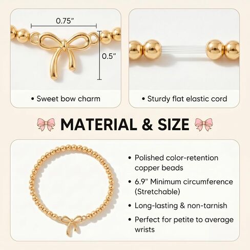 Meaningful Gifts Bracelet for Women Birthday - Bow Beaded Bracelets Always Remember Gifts for Daughter Sister in Saudi Arabia