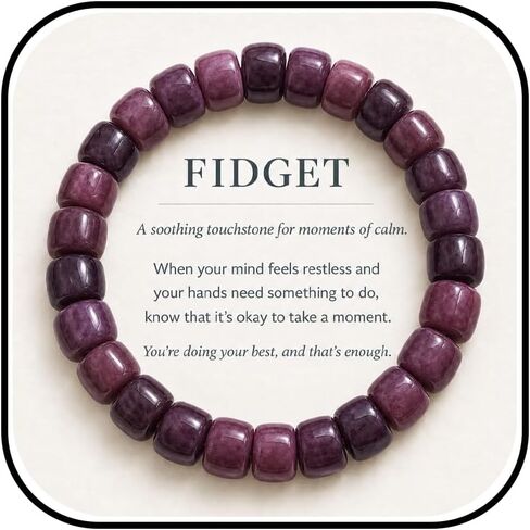 Anxiety Relief Items Fidget Bracelet for Women Men Natural Bodhi Seeds Beaded Bracelets Zen Fidget Stretch Colorful Bracelets Anxiety Stress Protection Healing Bodhi Jewelry Gifts in Saudi Arabia