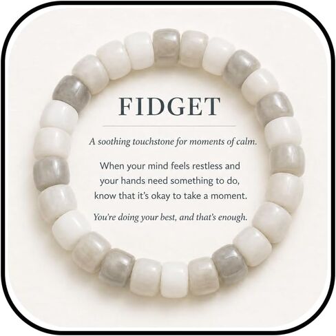 Anxiety Relief Items Fidget Bracelet for Women Men Natural Bodhi Seeds Beaded Bracelets Zen Fidget Stretch Colorful Bracelets Anxiety Stress Protection Healing Bodhi Jewelry Gifts in Saudi Arabia