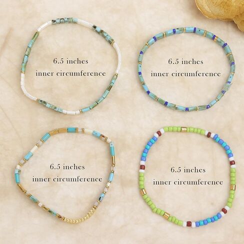 Tila Flat Seed Beads Stack Bracelets Set for Women, Boho Handmade Glass Colorful Beads Friendship Stretch Bracelet Holiday Prom Jewelry Gift. in Saudi Arabia