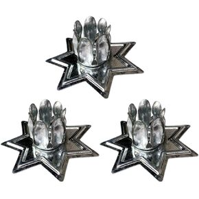 12 PCS Silver Metal 7 Star Household Candle Holder 2.75" Wide Wicca, Pagan & Magick in Saudi Arabia