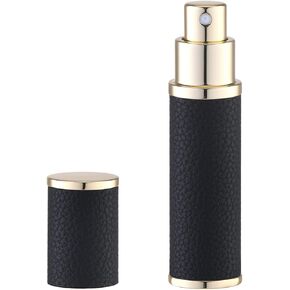 Fusupak Travel Perfume Bottle Refillable - Mini Leather Cologne Atomizer Sprayer Portable - Empty Small Size Fragrance Pump Dispenser Container for Coffee Spray Bottle - Small Refill 10ml Black 1 PC in Saudi Arabia
