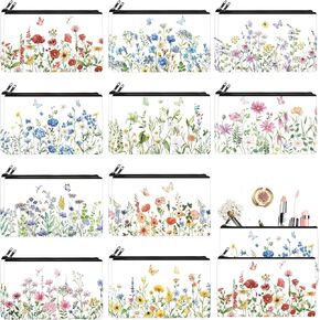 Reginary 20 Pcs Makeup Bags Gifts for Women Canvas Cosmetic Bags with Zipper Bulk Gift for Women Travel Purse Organizer Pouch Accessory, Toiletry Large Capacity, 7 x 4.3 Inch(Mandala) in Kuwait