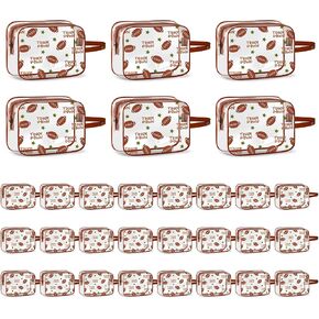 16PCS Baseball Cosmetic Bag - Waterproof Baseball Clear PVC Travel Bag,Baseball Gift Accessories Bags Goodie Snack Makeup Bag,Toiletry Zipper Pouch Organizer,Baseball Team Gifts for Girls Team Player in Saudi Arabia