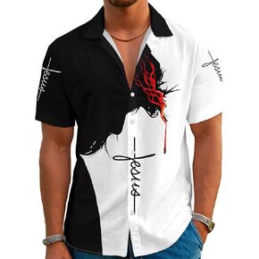 Hawaiian Shirts for Men Short Sleeve Casual Novelty Printed Hawaiian Shirt Button Down Aloha Shirts in Saudi Arabia