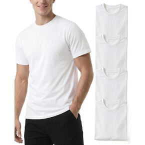 NY Threads Mens T-Shirts Casual 5 Pack Cotton Blend Crewneck Short Sleeve Basic Tees Soft and Breathable in Saudi Arabia