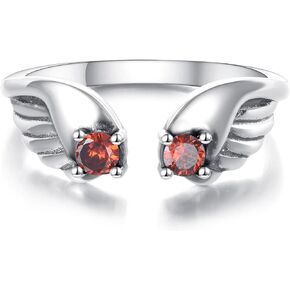 Angel Wing Ring S925 Sterling Silver Adjustable Wings Rings Jewelry Gifts for Women Men in Kuwait