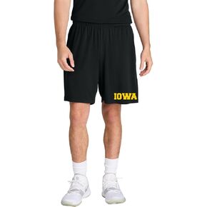 STUFF WITH ATTITUDE Iowa Black Polyester MESH Pocket Gym Shorts in Saudi Arabia