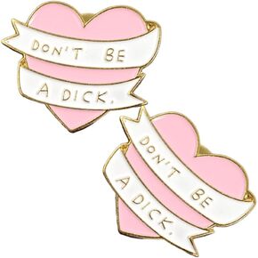 Don't Be A Dick Brooch Pins Badge for Women Men Clothing Bags Jackets Hat Accessory Decoration 2 Pcs in Saudi Arabia