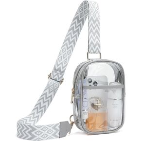 Clear Crossbody Bag Clear Bag for Stadium Events, Clear Purses for Women Stadium, Clear Sling Bag Clear Bag Stadium Approved (Pink) in Saudi Arabia