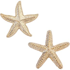 2 Pcs Starfish Brooch for Women Vintage Sea Star Marine Brooches Pin Elegant Shell Star Ocean Lapel Pins Beach Party Jewelry Accessories in Saudi Arabia