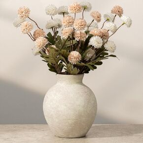 7.48 Inch Tall Vintage Ceramic Flower Vase, Rustic Farmhouse Vase for Home Decor, Distressed Decorative Terracotta Vase for Table Centerpiece Living Room Bathroom Bedroom (Black-7.48'') in Saudi Arabia