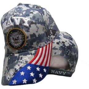 AES Navy USA American Blue ACU Digital Camo Camouflage Embroidered Cap Hat in Kuwait