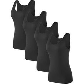 Air Curvey Womens Basic Tank Tops Sleeveless Layering Tops Undershirt Tanks 2-4 Pack in Saudi Arabia