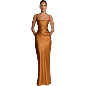 Cap Sleeve Satin Bridesmaid Dresses for Women Elegant Corset Prom Formal Evening Gowns Long in Saudi Arabia
